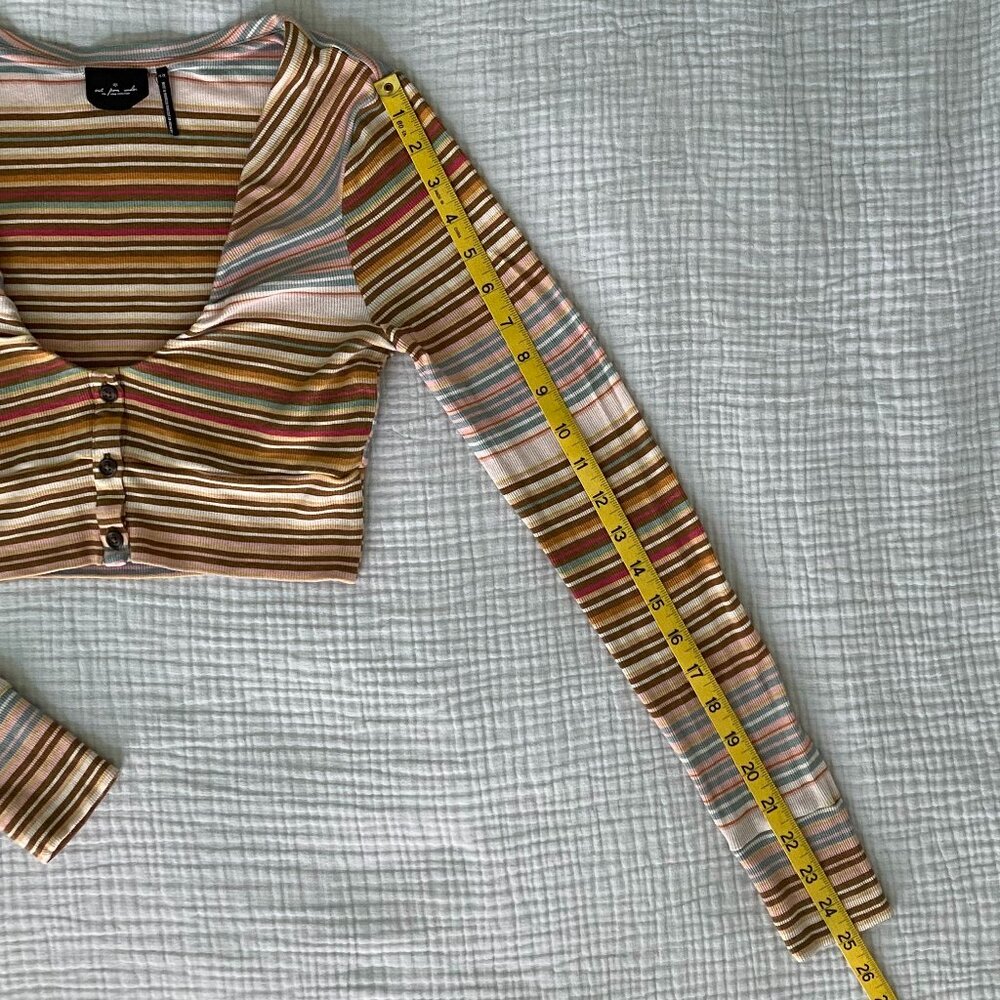 Urban Outfitters Striped Crop Top (M) - Picture 7 of 9